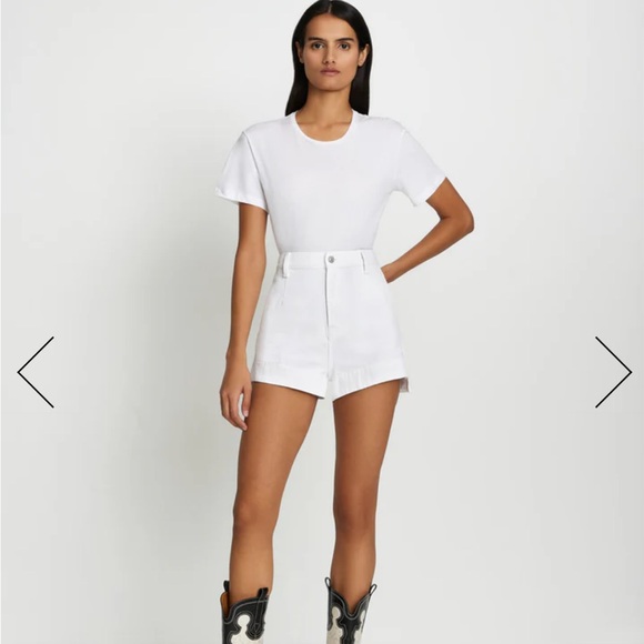 7 for all mankind white denim shorts! - Picture 1 of 5
